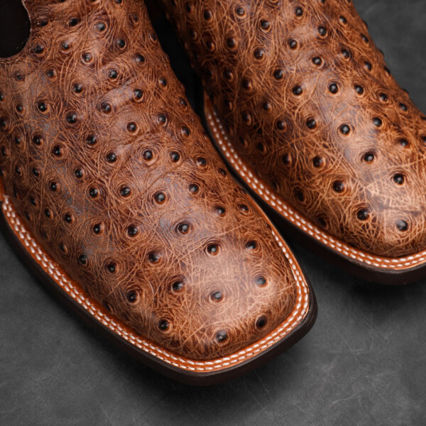 Pecan Ostrich – Square Toe - Image 3
