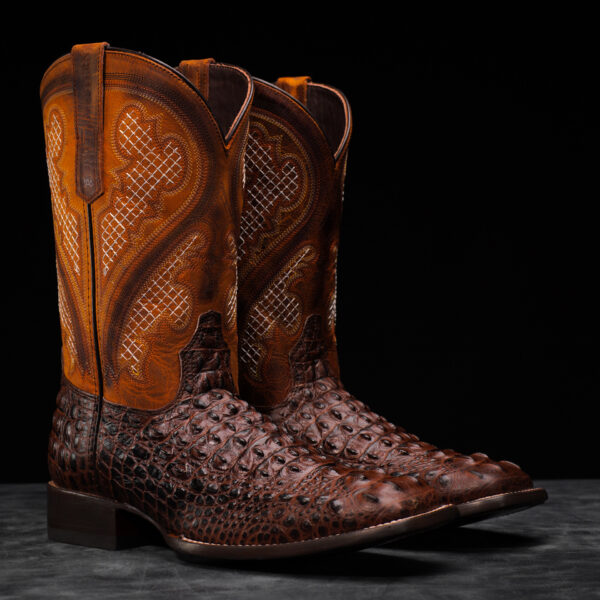 Brown Caiman Neck - Square Toe