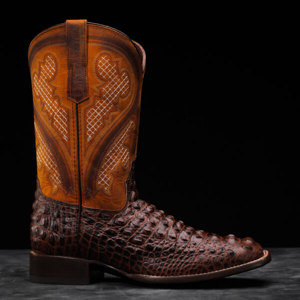 Brown Caiman Neck - Square Toe - Image 2