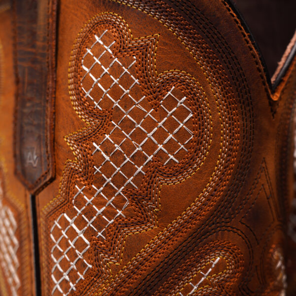 Brown Caiman Neck - Square Toe - Image 5