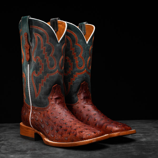 Cognac Ostrich – Square Toe