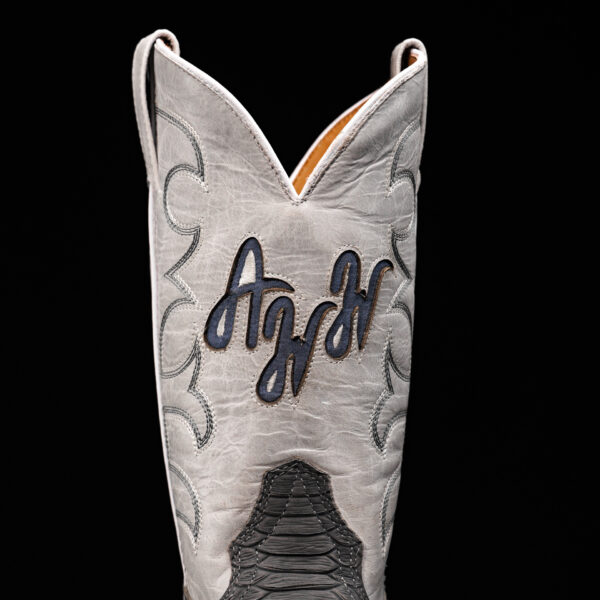 Matte Gray Python - Square Toe - Image 5