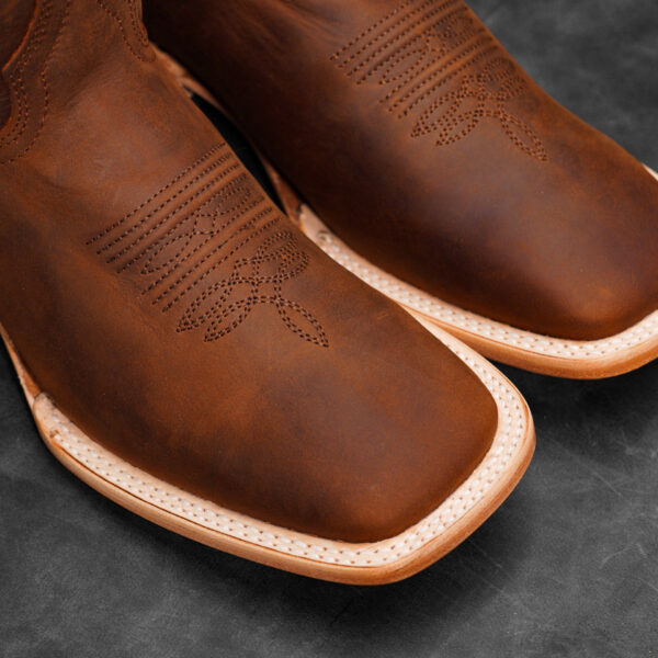 Natural Brown Cowhide – Square Toe - Image 3