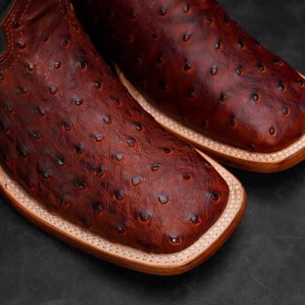 Cognac Ostrich – Square Toe - Image 3