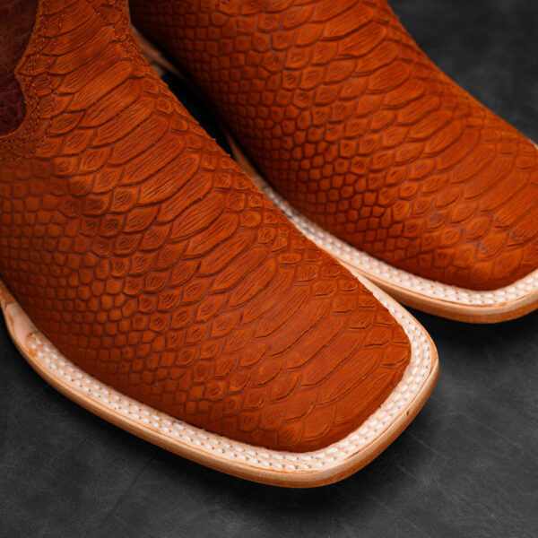 Matte Cognac Python - Square Toe - Image 6