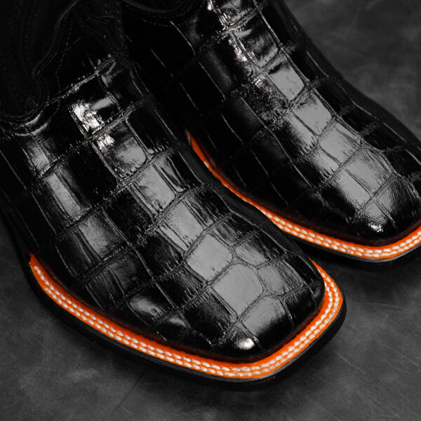 Black Alligator Belly - Square Toe - Image 3