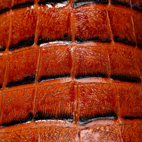 Cognac Caiman Belly - Square Toe - Image 4