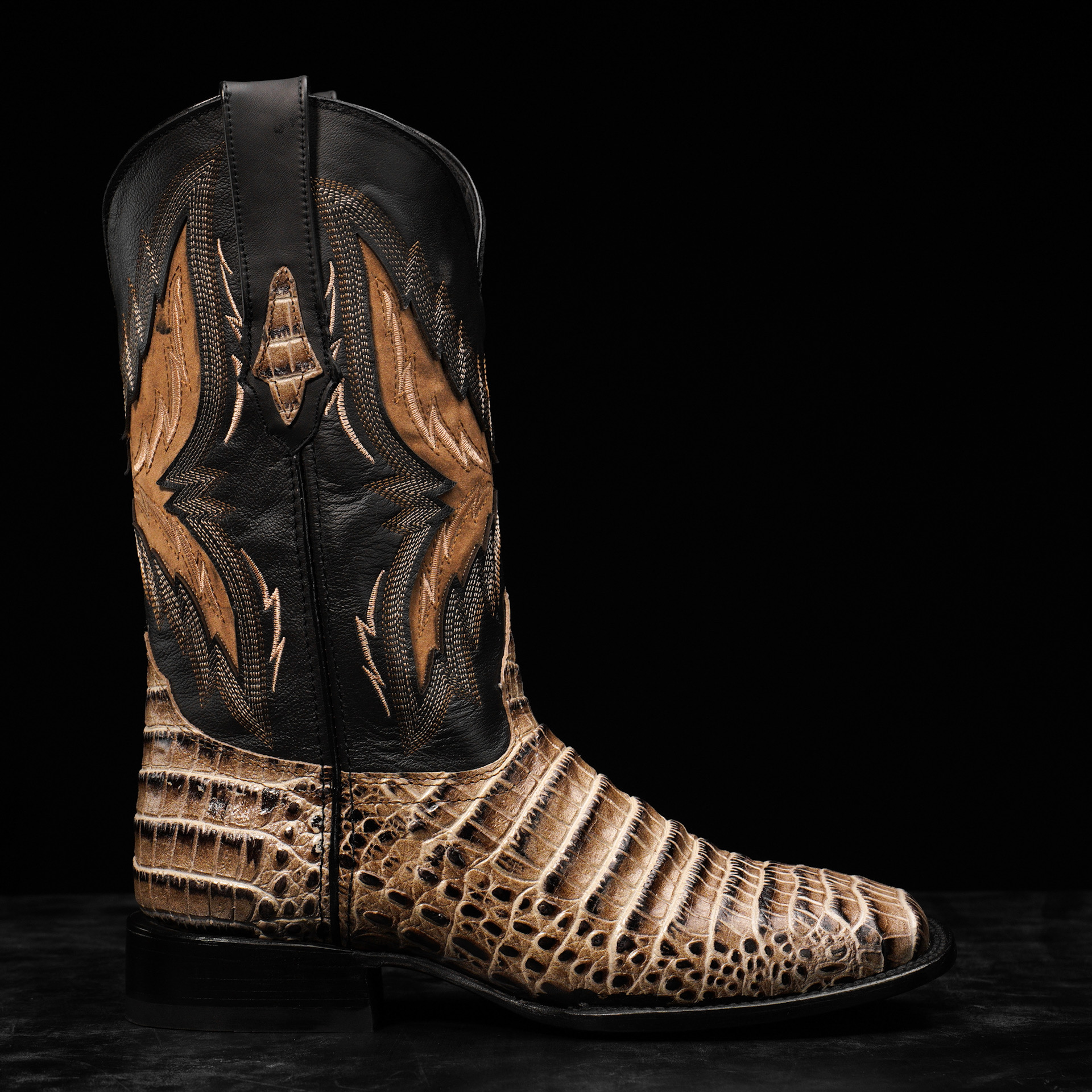 Desert Caiman Belly – Square Toe – Alfa Western Wear