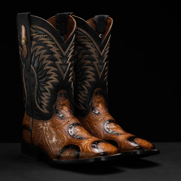 Honey Hand Tooled – Square Toe