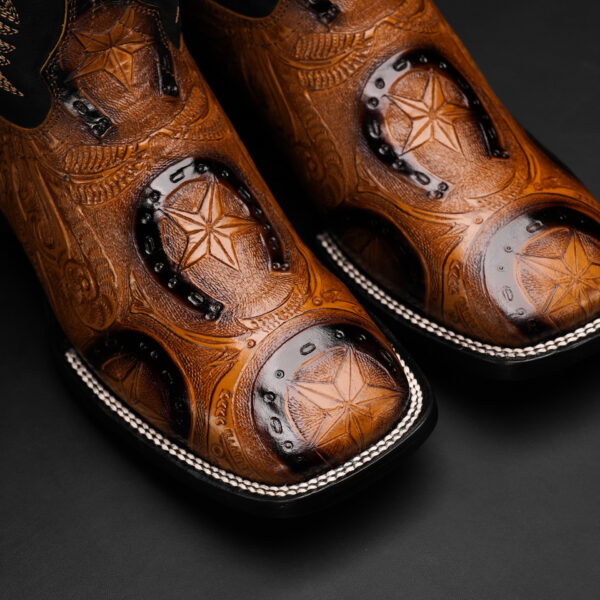 Honey Hand Tooled – Square Toe - Image 3