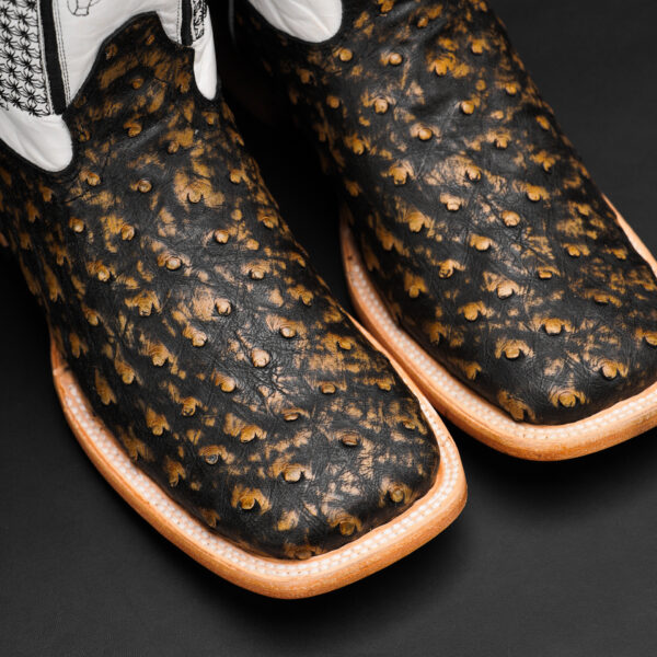 Tan Safari Ostrich – Square Toe - Image 3