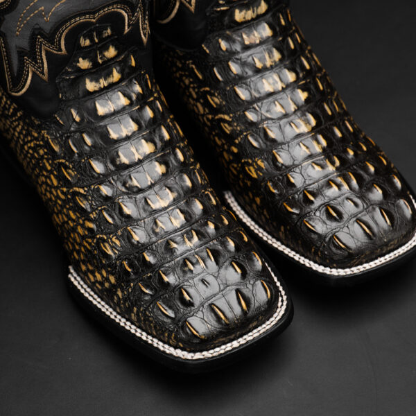 Tan Safari Caiman Horn Back – Square Toe - Image 3