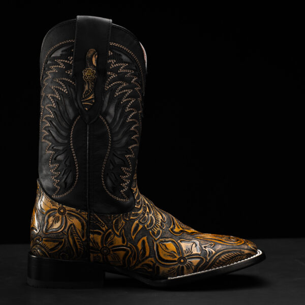 Tan Safari Hand Tooled – Square Toe - Image 2