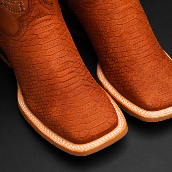 Matte Cognac Python - Square Toe - Image 7