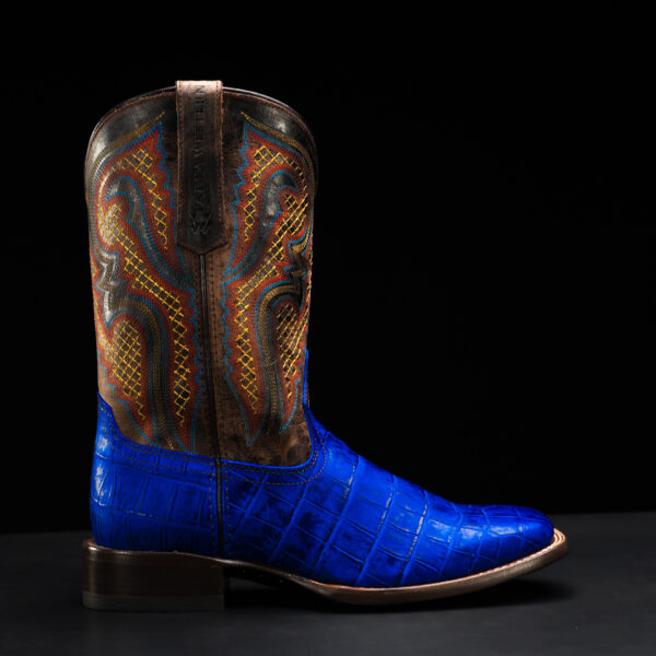 Royal Blue Alligator Belly - Square Toe - Image 2