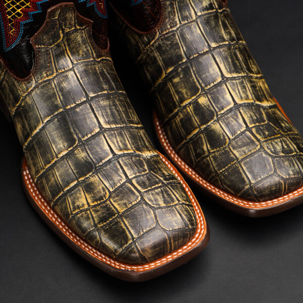 Tan Safari Alligator Belly - Square Toe - Image 3