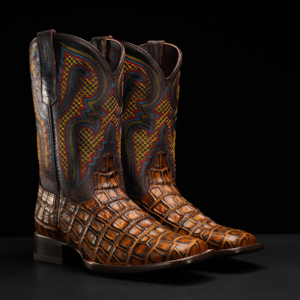 Honey Alligator Belly - Square Toe