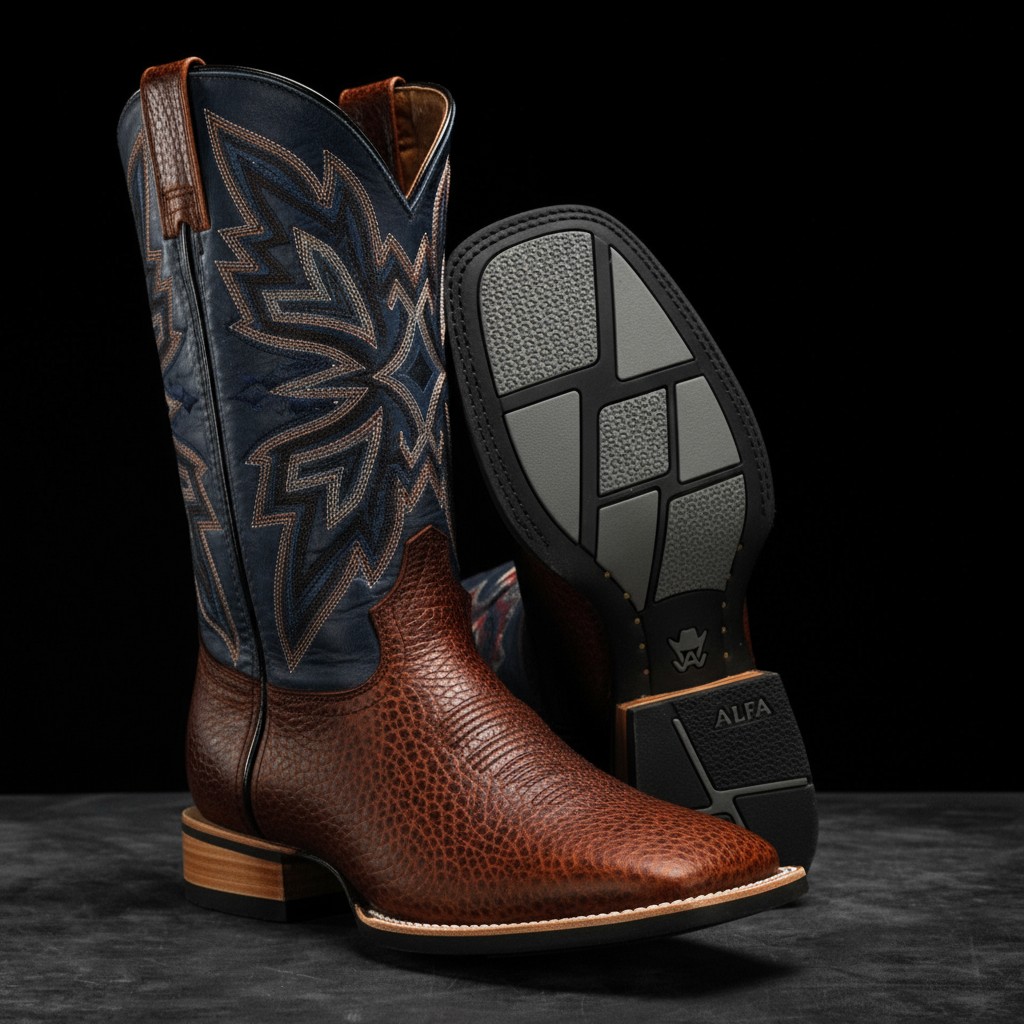 Cognac Bullhide – Square Toe