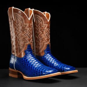 Royal Blue Python – Square Toe