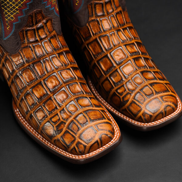 Honey Alligator Belly - Square Toe - Image 3