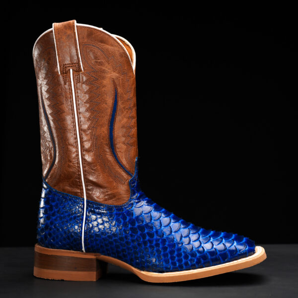 Royal Blue Python – Square Toe - Image 2