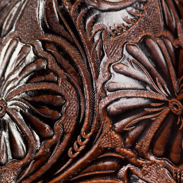 Brown Alfa Hand Tooled – Square Toe - Image 4