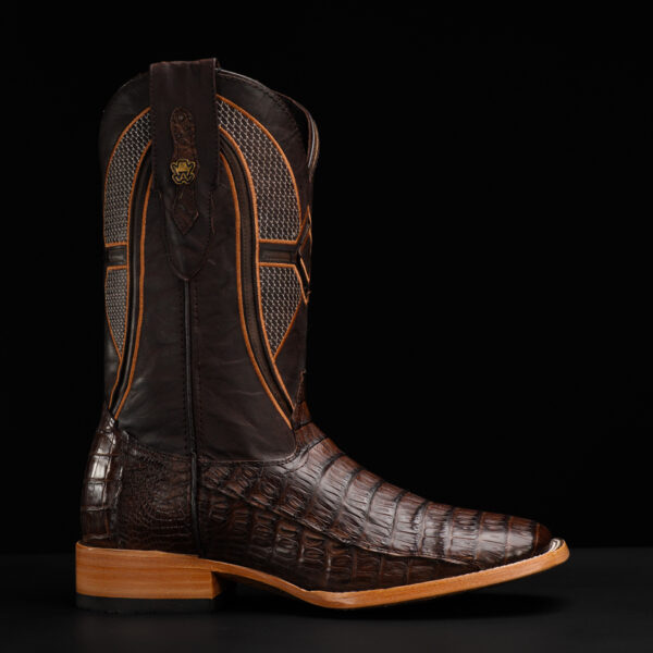 AUTHENTIC Brown Caiman Belly – Square Toe - Image 2