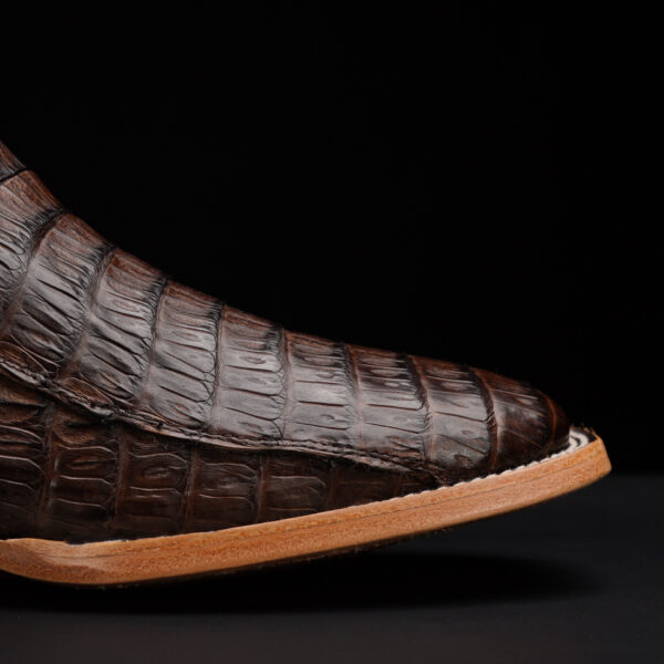 AUTHENTIC Brown Caiman Belly – Square Toe - Image 6