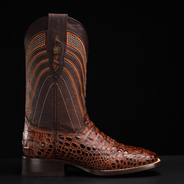 Cognac Caiman Neck - Square Toe - Image 2