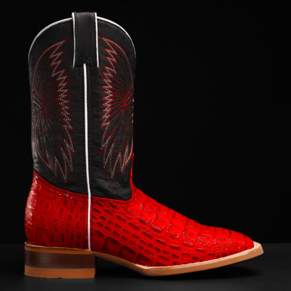 Matte Red Caiman Horn Back – Square Toe - Image 2