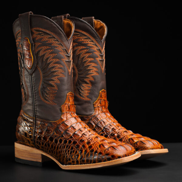 Honey Caiman Neck – Square Toe
