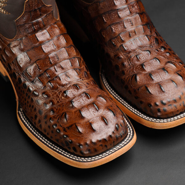 Brown Caiman Neck - Square Toe - Image 3