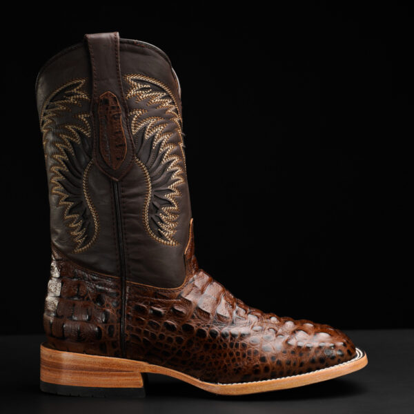 Brown Caiman Neck - Square Toe - Image 2