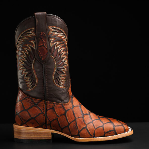 Matte Cognac Fish Scale – Square Toe - Image 2