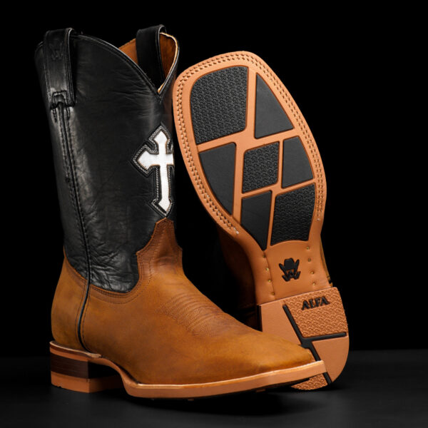 Natural Brown Cowhide – Square Toe
