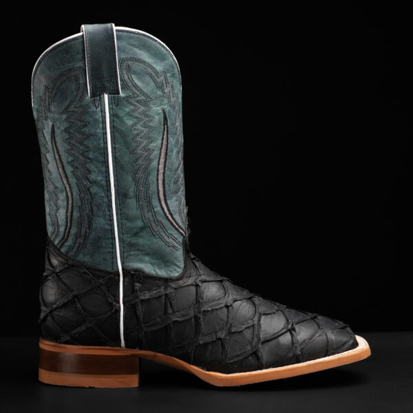 Matte Black Pirarucu – Square Toe - Image 2