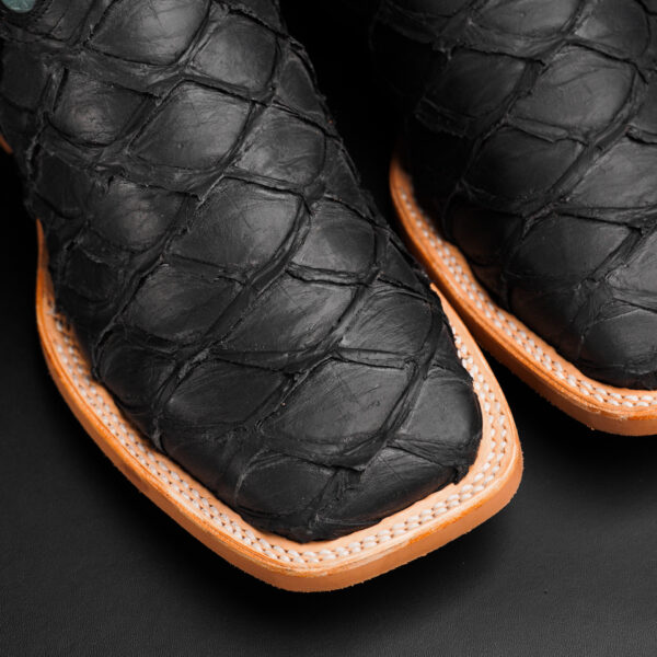 Matte Black Pirarucu – Square Toe - Image 3