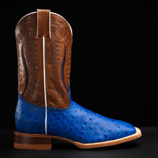 Royal Blue Ostrich – Square Toe - Image 2