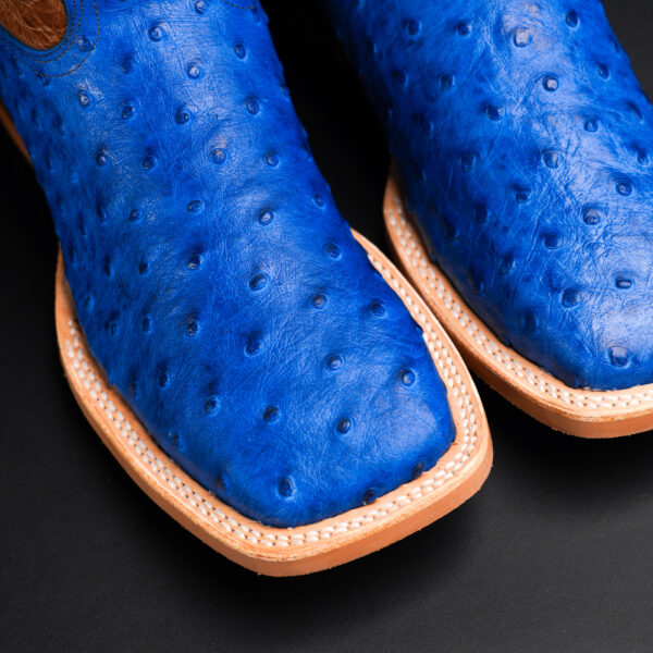 Royal Blue Ostrich – Square Toe - Image 3