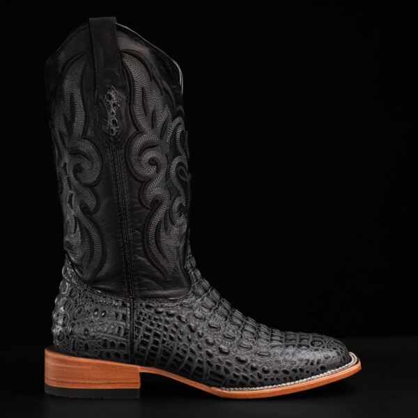 Gray Caiman Horn Back - Square Toe - Image 2