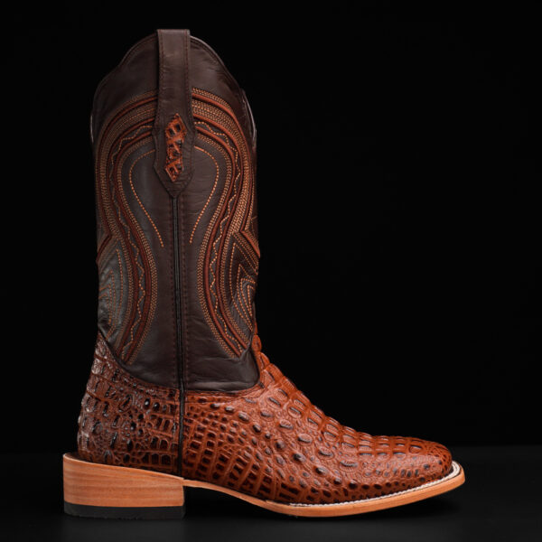 Cognac Caiman Horn Back - Square Toe - Image 2