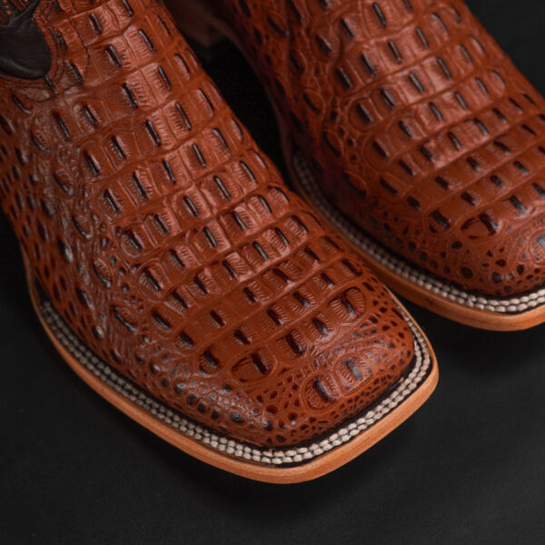 Cognac Caiman Horn Back - Square Toe - Image 3