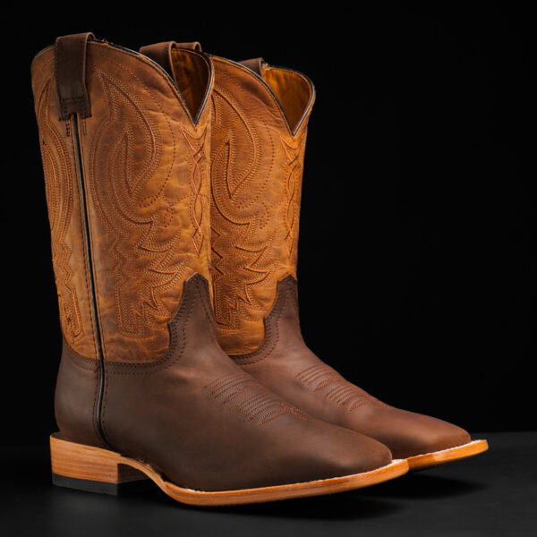 Brown Cowhide – Square Toe