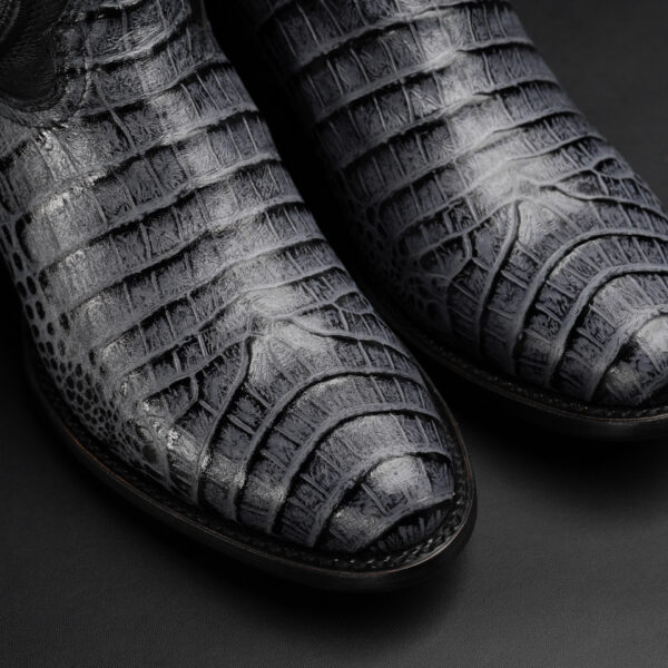 Gray Caiman Belly - Round Toe - Image 3