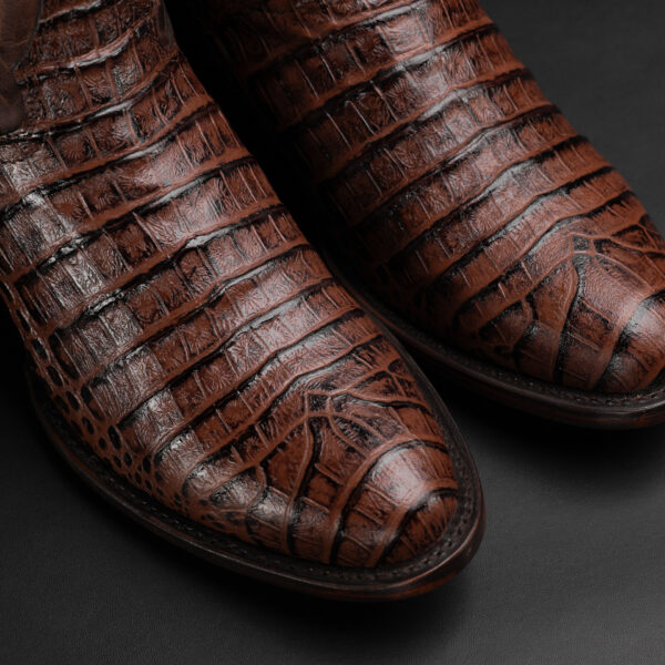 Brown Caiman Belly- Round Toe - Image 3