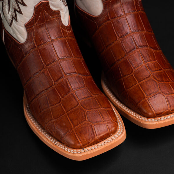 Taupe Alligator Belly - Square Toe - Image 3