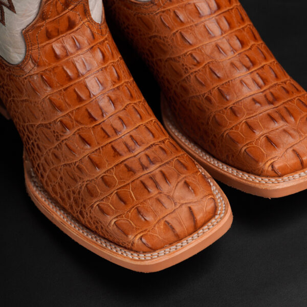 Taupe Caiman Horn Back – Square Toe - Image 3