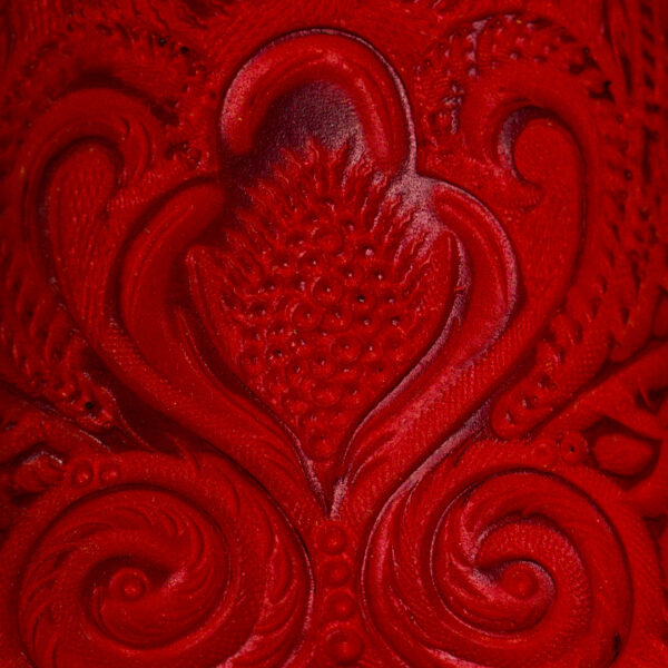 Red "Alfa" Hand Tooled – Square Toe - Image 4