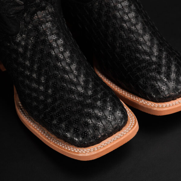 Black Basketweave – Square Toe - Image 3