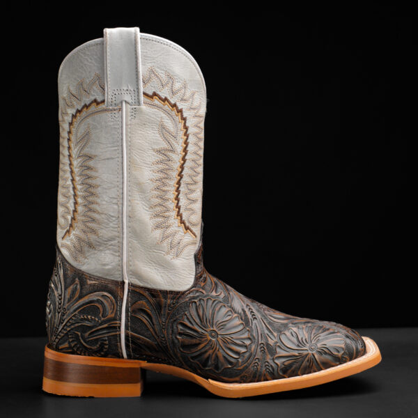 Brown Hand Tooled – Square Toe - Image 2